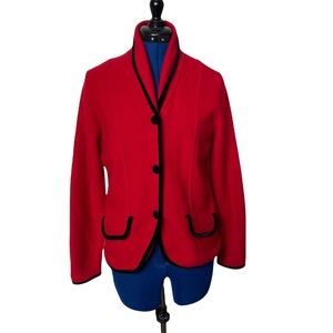 Pendleton Merino Wool Red Black 3 Button Blazer M 2283